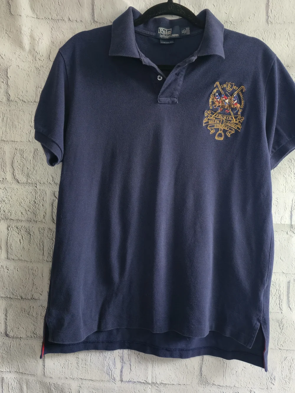 Polo Ralph Lauren Triple Pony Navy Blue Custom Fit‎ Polo Top